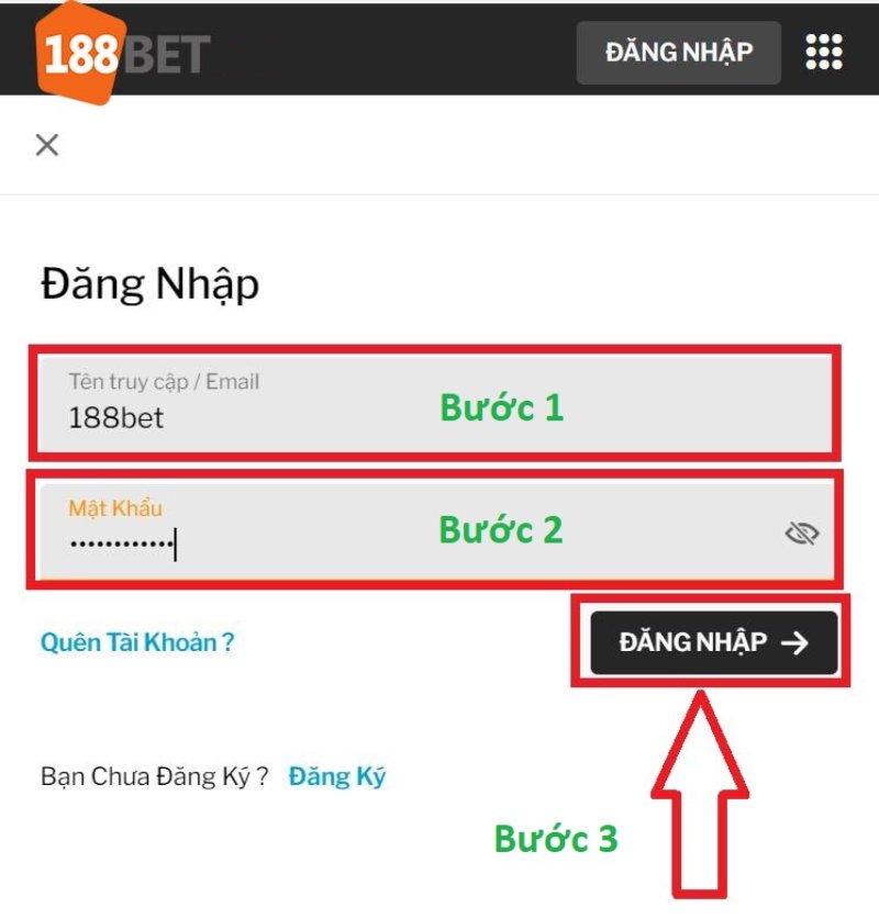 Cách đăng nhập 188bet